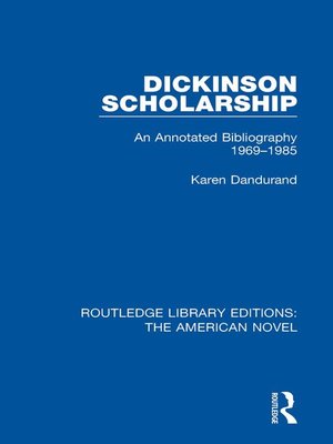 cover image of Dickinson Scholarship
